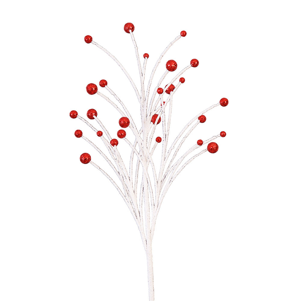 Ramura decorativa Sherbert, rosu/alb, 66 cm - COOKSHOP SPECIALS