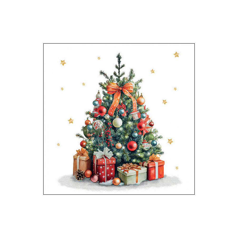 Servetele de masa, 20 buc, 25x25 cm, Decorated Christmas Tree - AMBIENTE