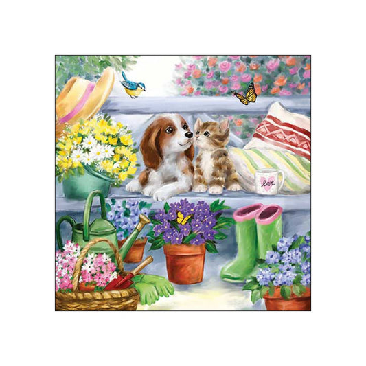 Servetele de masa, 20 buc, 33x33 cm, Bench Friends - AMBIENTE