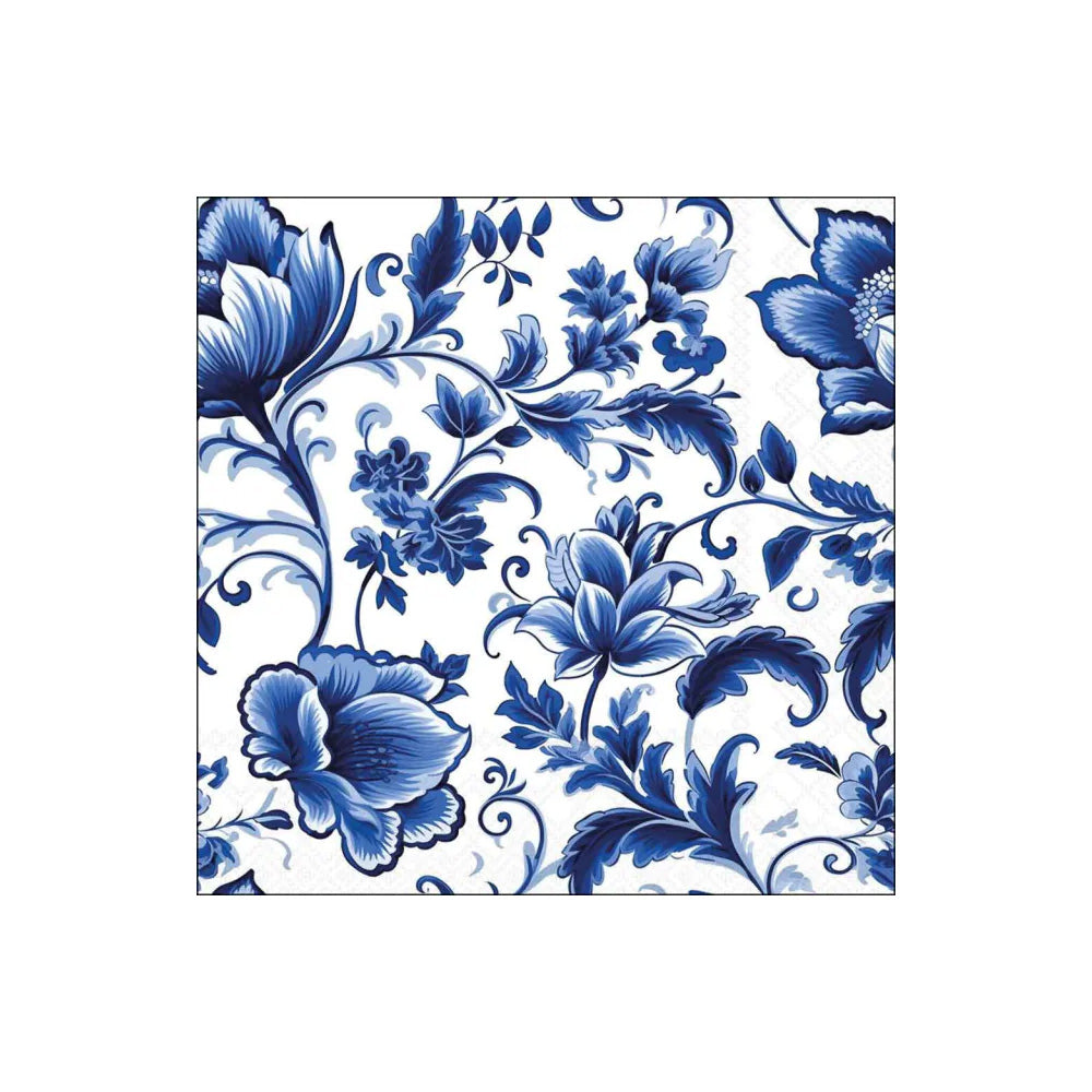 Servetele de masa, 20 buc, 33x33 cm, Delft Blue Florals - AMBIENTE