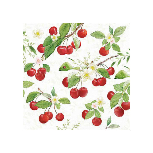 Servetele de masa, 20 buc, 33x33 cm, Fresh Cherries - AMBIENTE