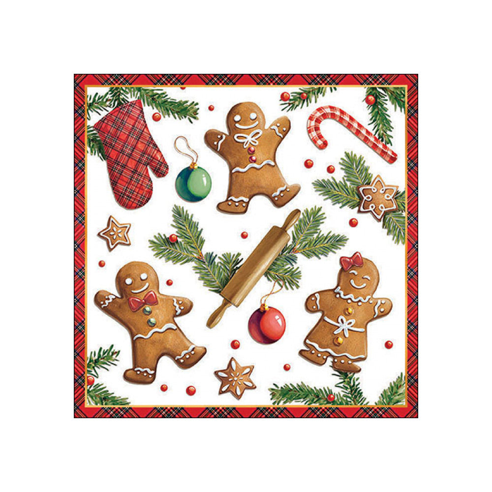 Servetele de masa, 20 buc, 33x33 cm, Gingerbread Cookies - AMBIENTE