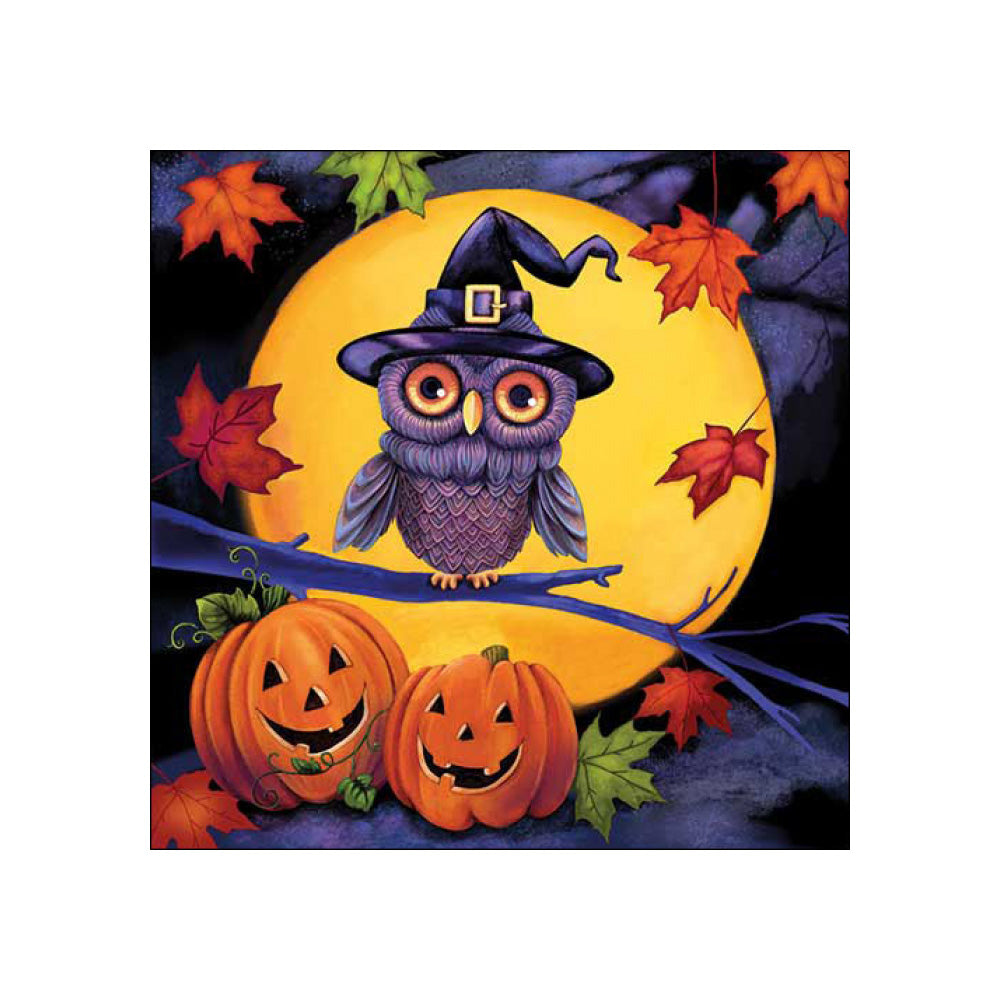 Servetele de masa, 20 buc, 33x33 cm, Halloween Owl - AMBIENTE