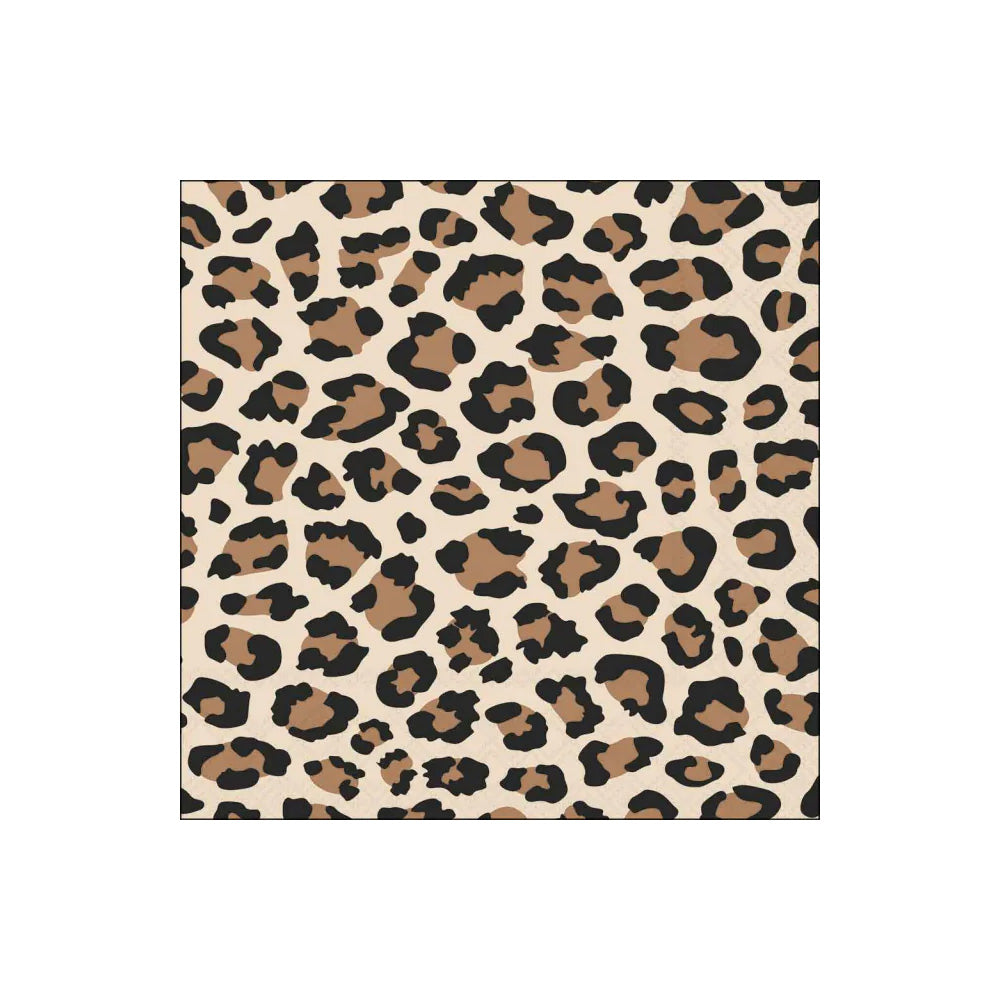 Servetele de masa, 20 buc, 33x33 cm, Leopard Pattern Brown - AMBIENTE
