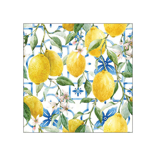 Servetele de masa, 20 buc, 33x33 cm, Mediterranean Lemons - AMBIENTE