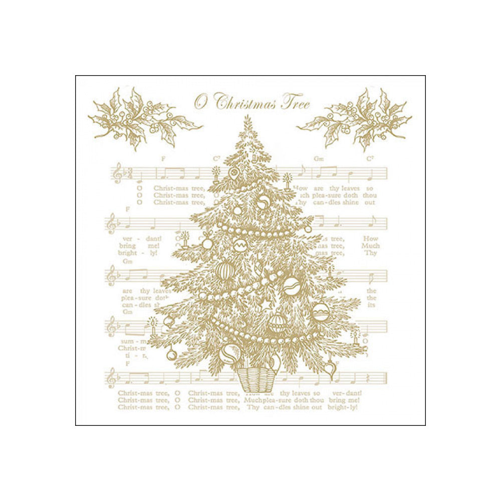 Servetele de masa, 20 buc, 33x33 cm, O Christmas Tree Gold - AMBIENTE
