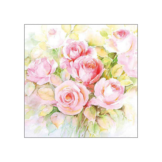 Servetele de masa, 20 buc, 33x33 cm, Watercolour Roses - AMBIENTE