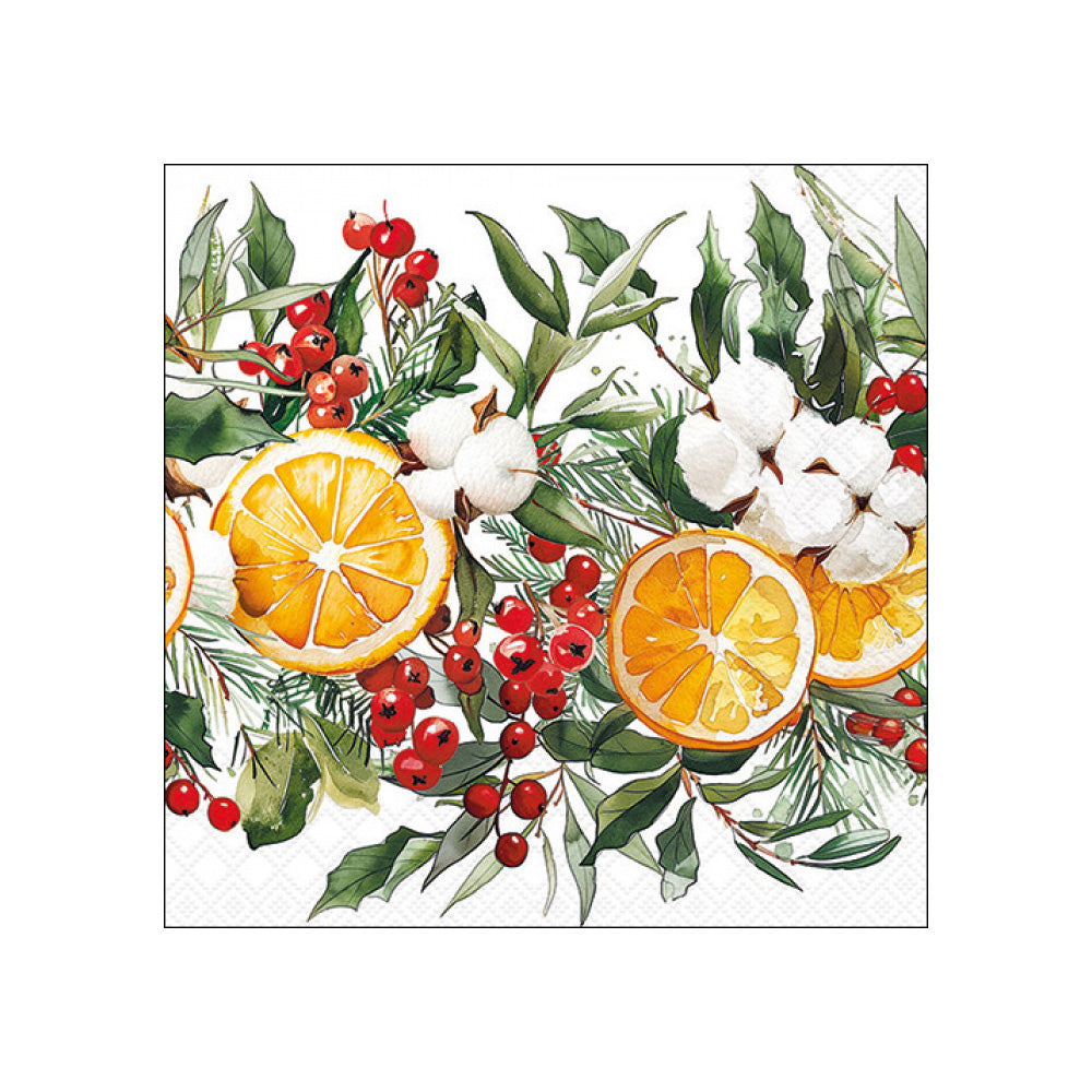Servetele de masa, 20 buc, 33x33 cm, Winter Oranges - AMBIENTE