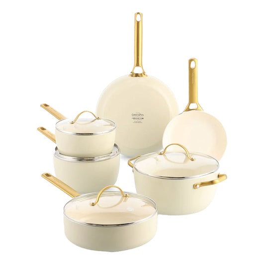 Set 10 piese pentru gatit, cream, Padova - GREENPAN