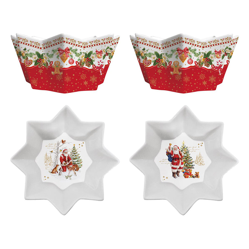 Set 2 boluri din portelan, 14 cm, Christmas Memories - COOKSHOP SPECIALS