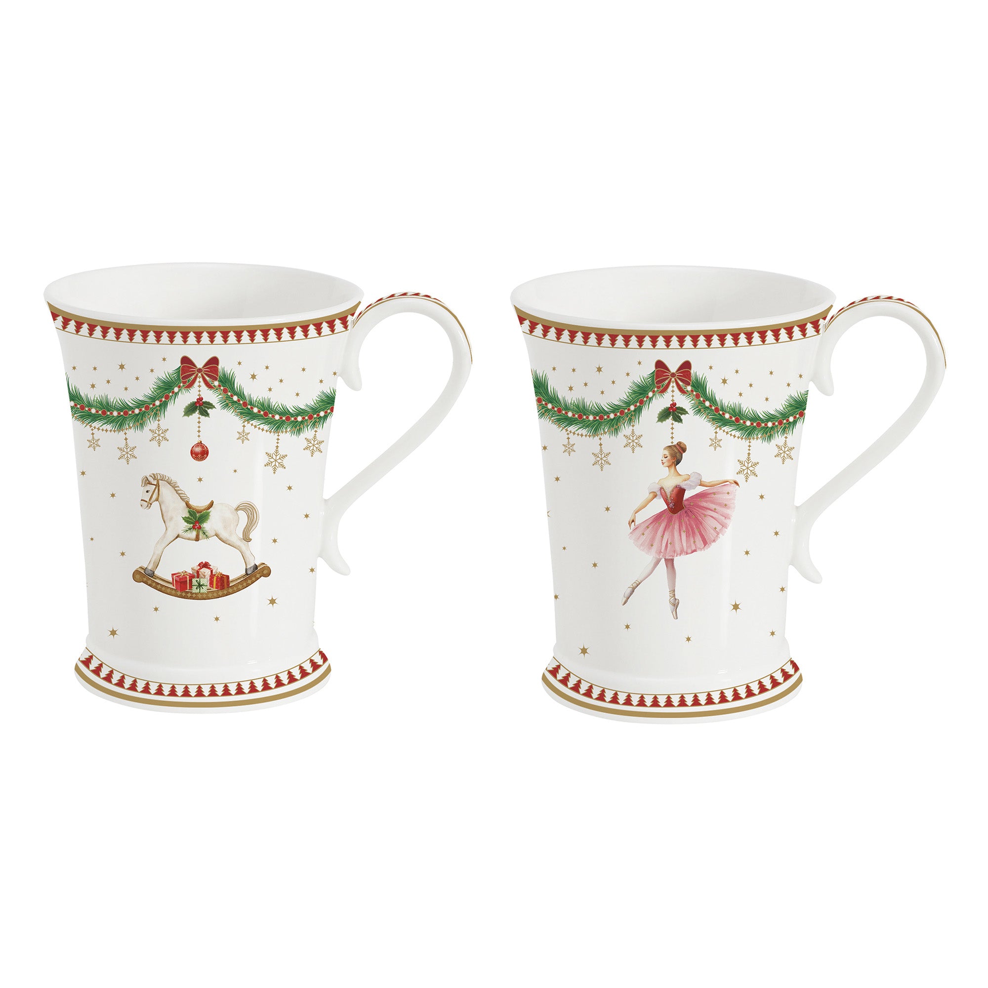 Set 2 cani din portelan, 300 ml, Magie Noel - COOKSHOP SPECIALS