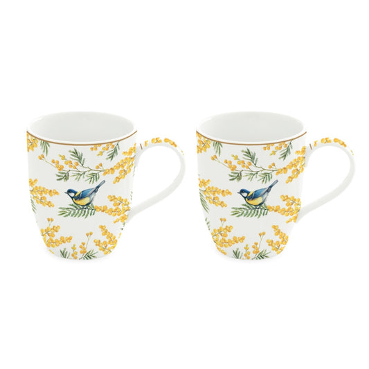 Set 2 cani din portelan, 350 ml, Mimosa - SIMONA'S COOKSHOP