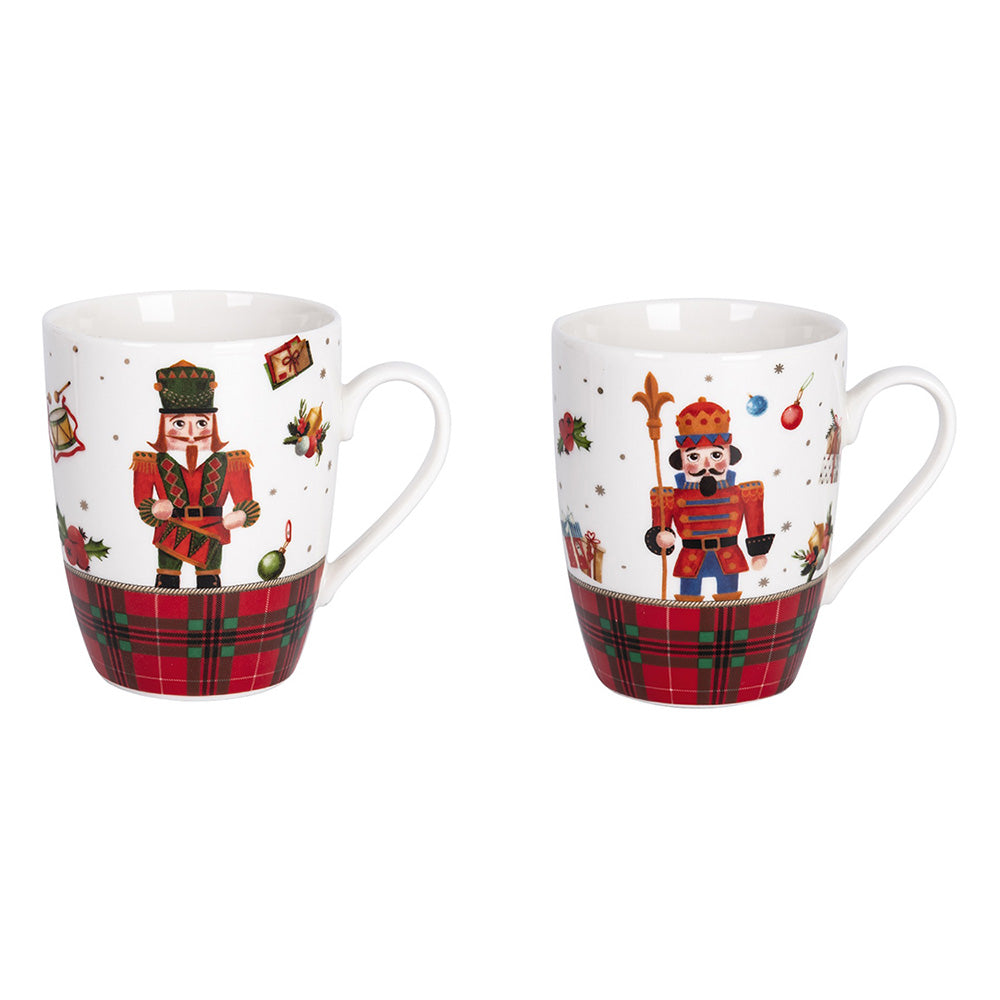 Set 2 cani din portelan, 360 ml, Red Nutcracker - COOKSHOP SPECIALS