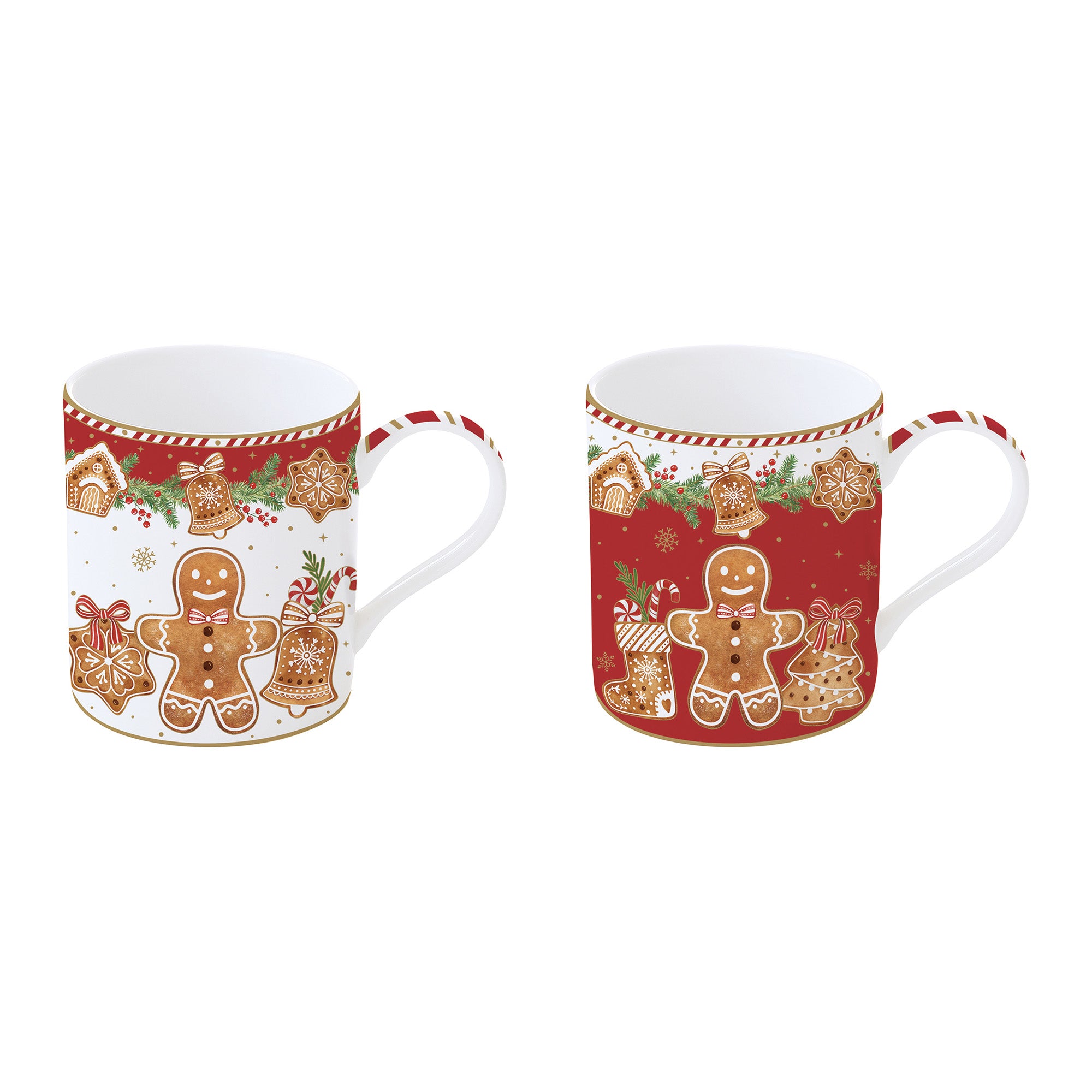 Set 2 cani din portelan, Fancy Gingerbread - COOKSHOP SPECIALS