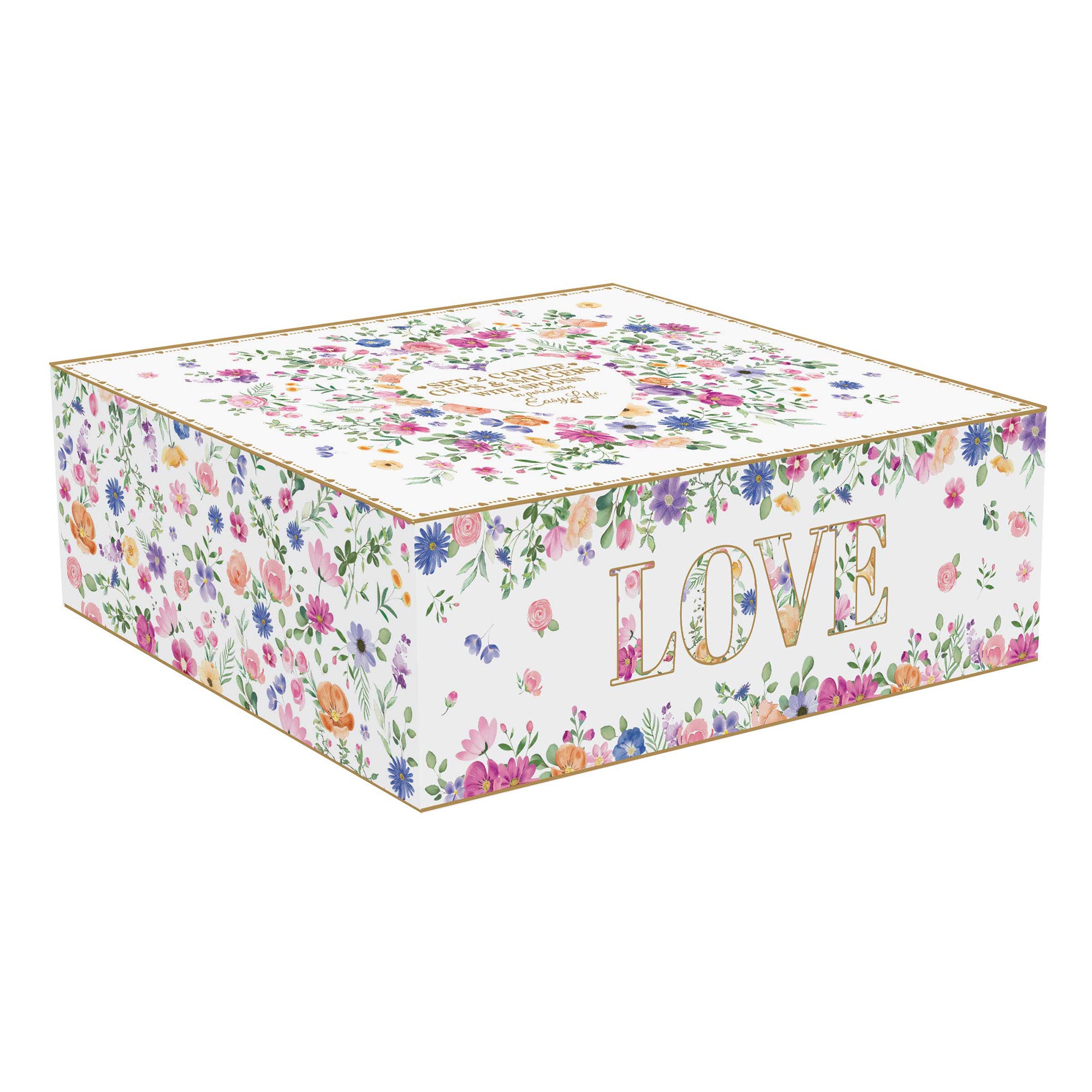 Set 2 cesti pentru cafea cu farfurii si lingurite, 100 ml, Mon Amour - COOKSHOP SPECIALS