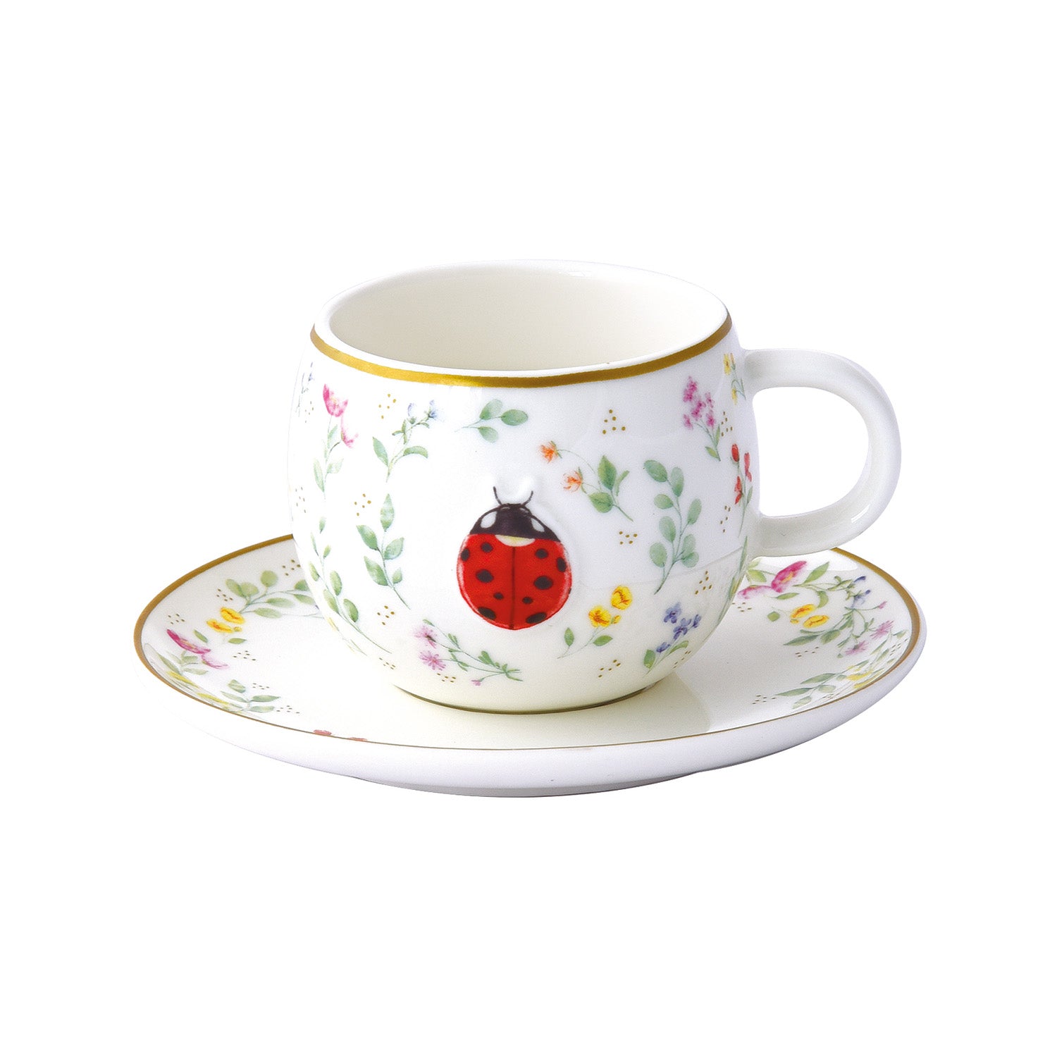 Set 2 cesti pentru cafea si farfurii, 120 ml, Fancy Garden - COOKSHOP SPECIALS