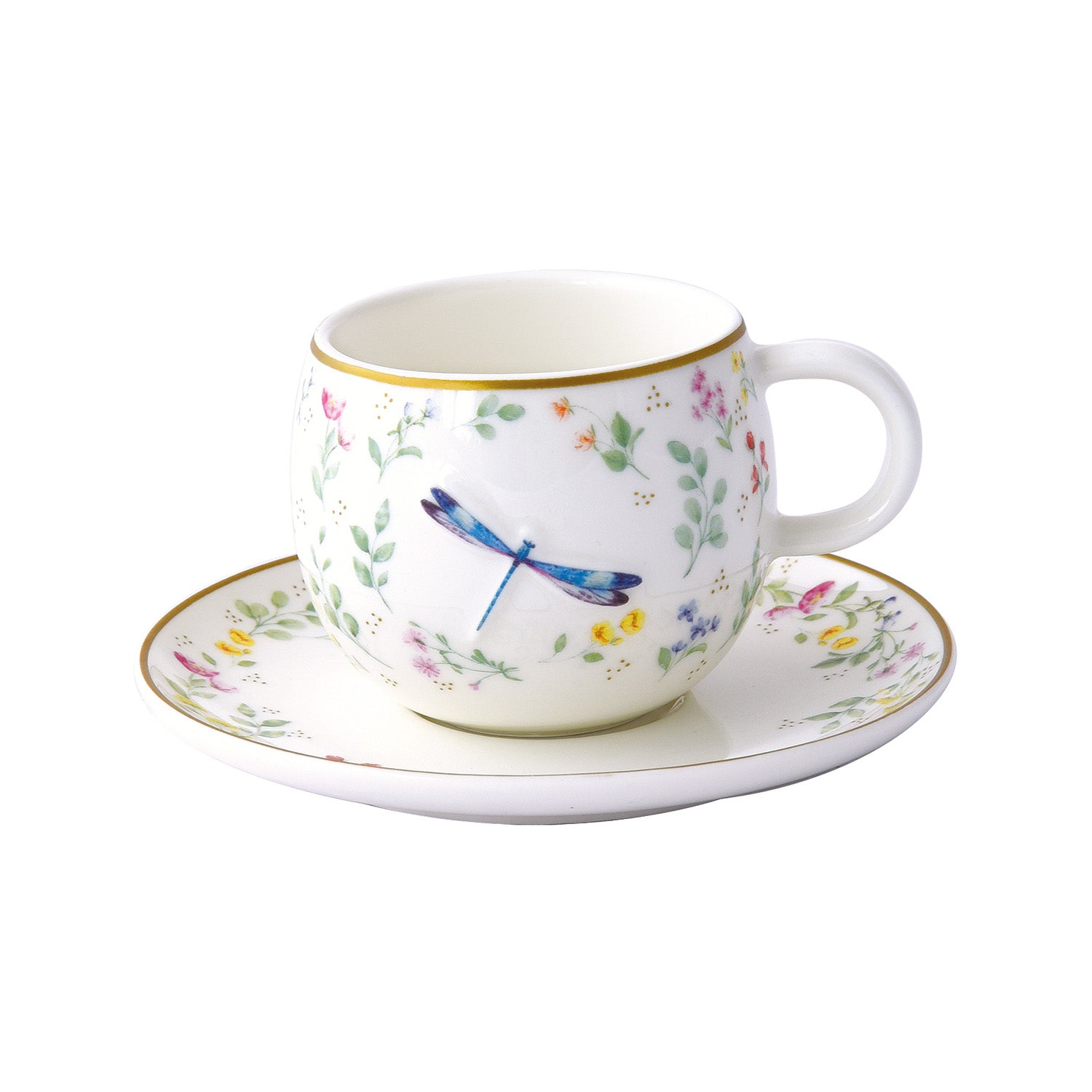 Set 2 cesti pentru cafea si farfurii, 120 ml, Fancy Garden - COOKSHOP SPECIALS