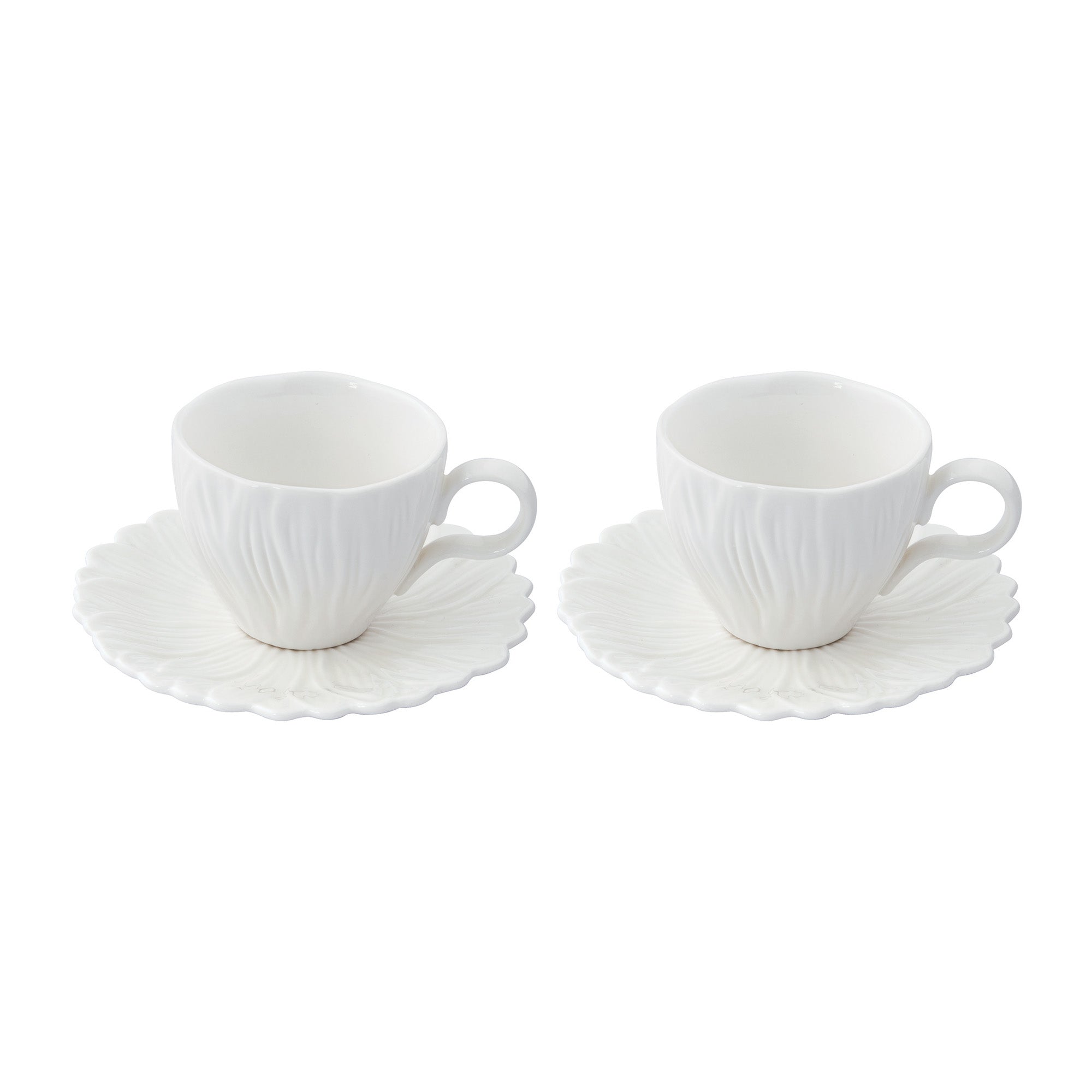 Set 2 cesti pentru espresso si farfurie, 80 ml, Daisy - COOKSHOP SPECIALS