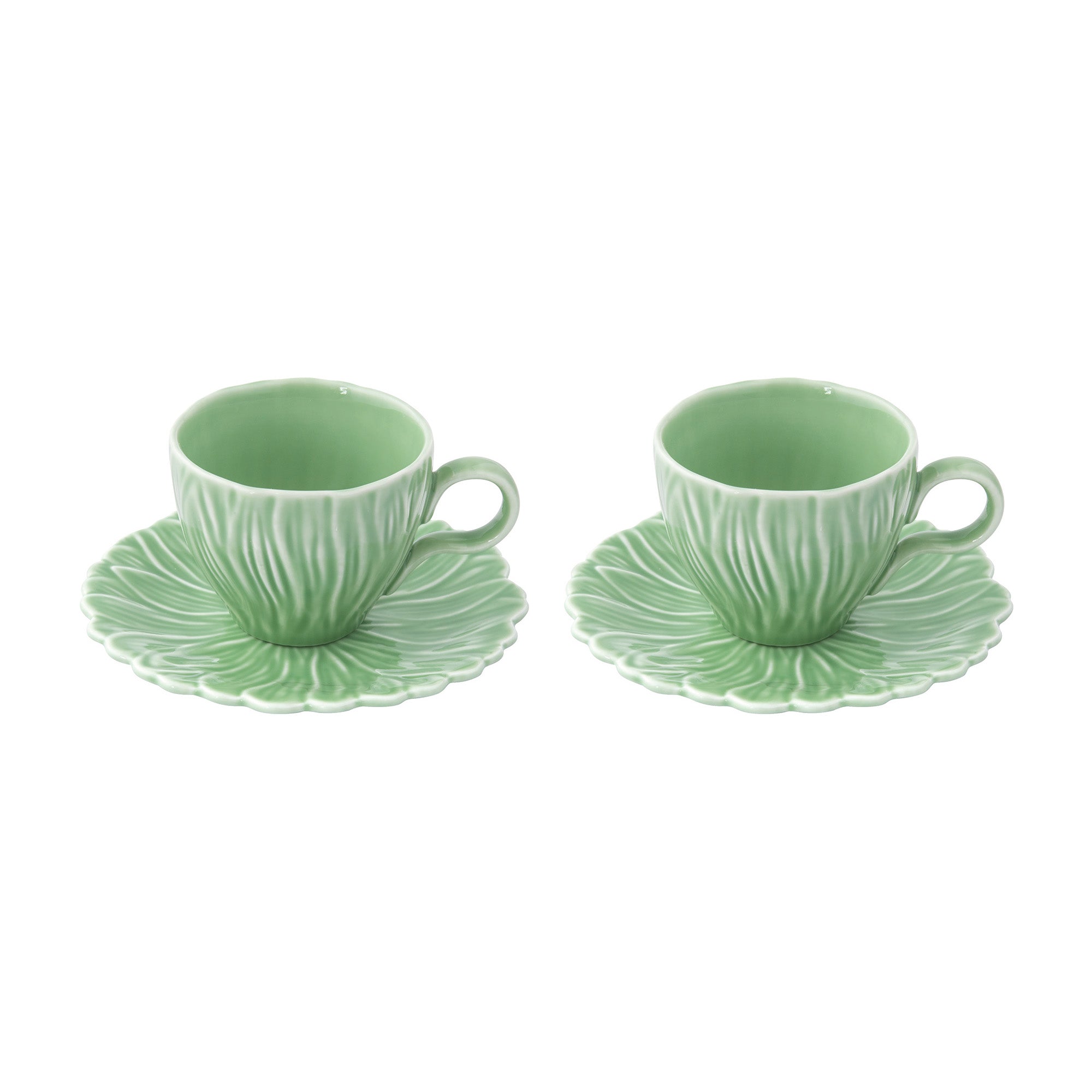 Set 2 cesti pentru espresso si farfurie, 80 ml, Daisy - COOKSHOP SPECIALS