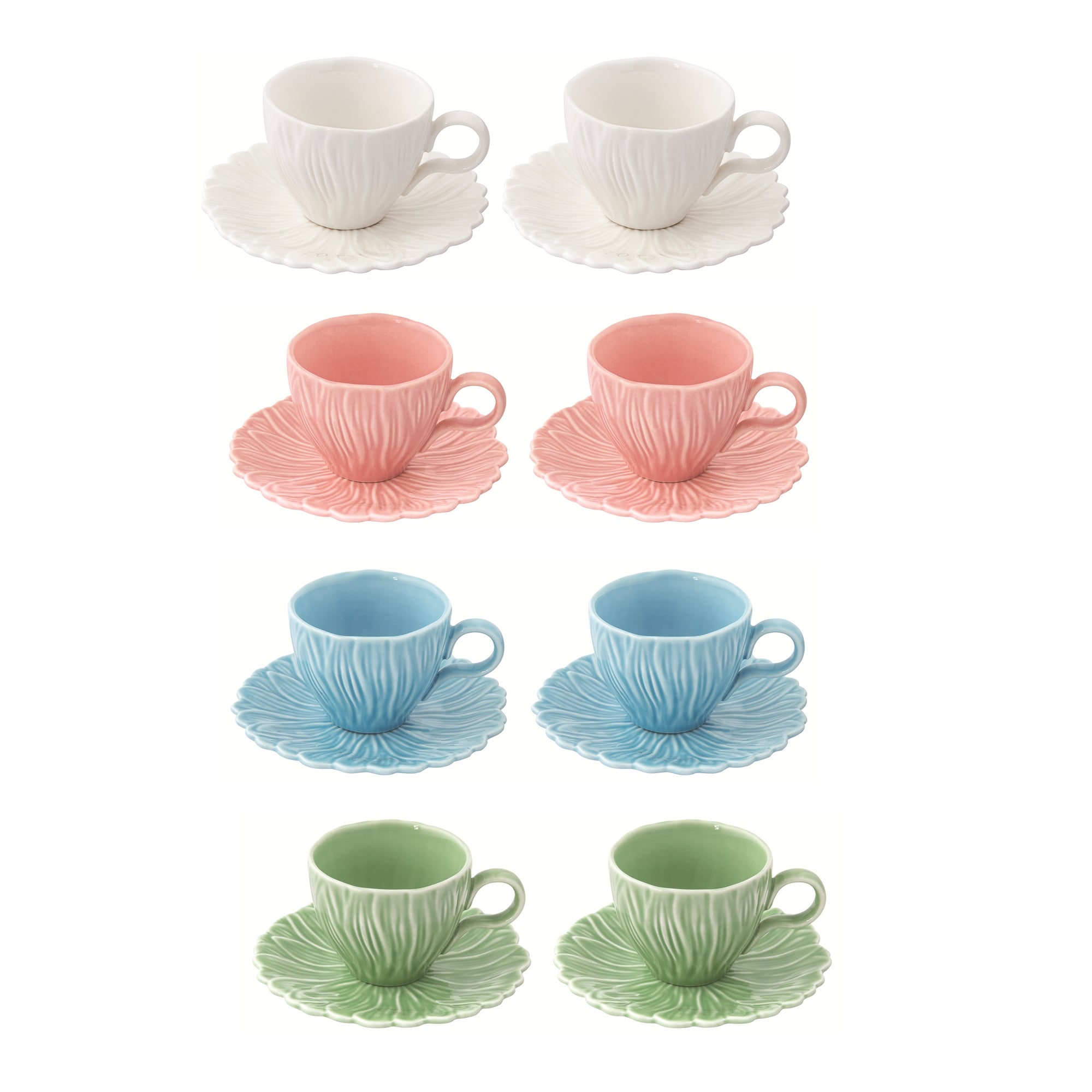 Set 2 cesti pentru espresso si farfurie, 80 ml, Daisy - COOKSHOP SPECIALS