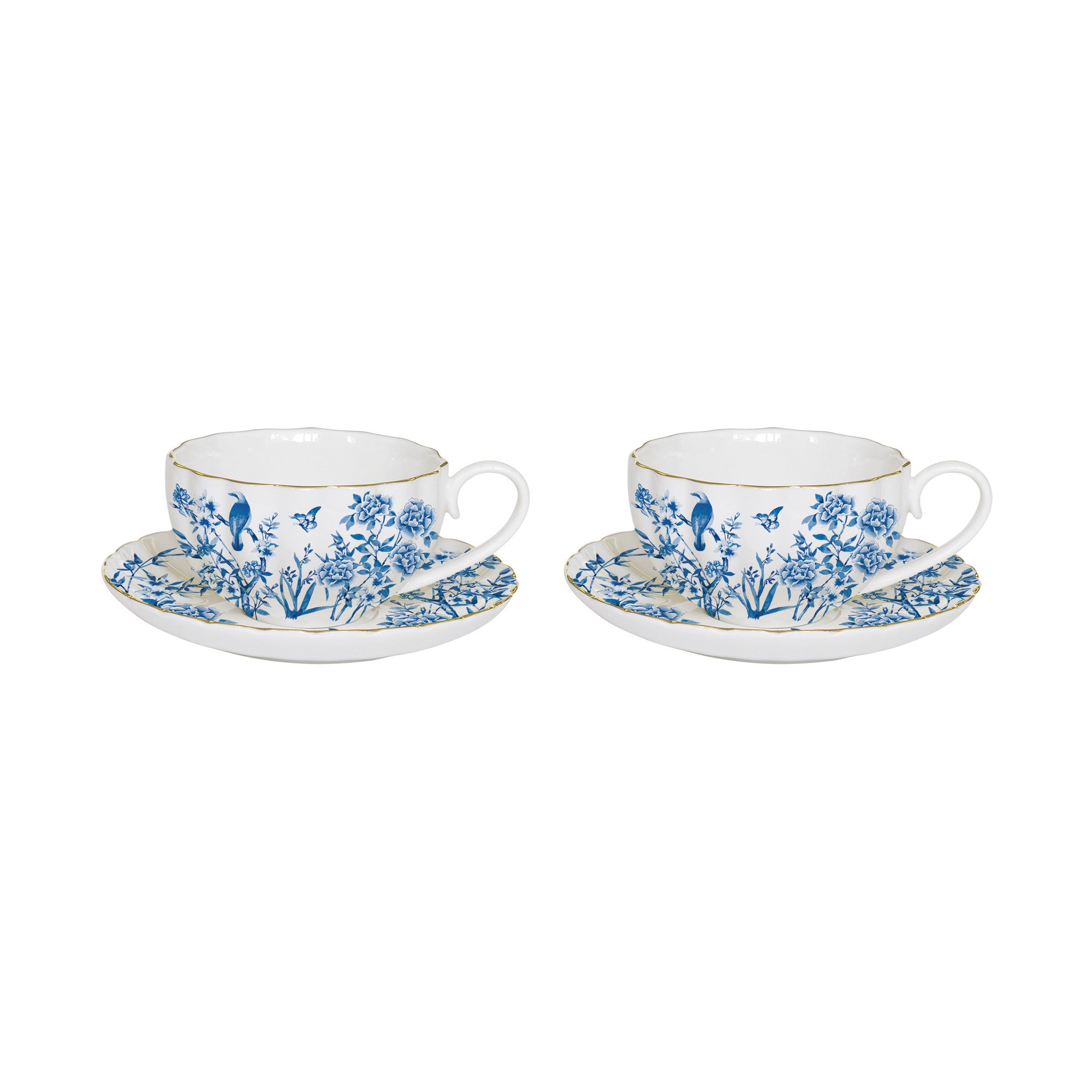 Set 2 cesti pentru espresso si farfurii, 100 ml, Paradise Garden - COOKSHOP SPECIALS