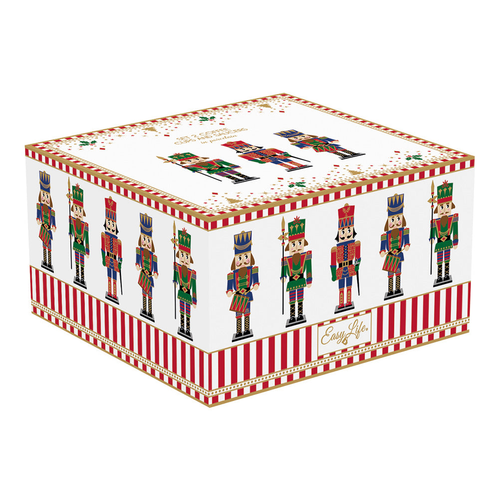 Set 2 cesti si farfurii pentru espresso, 80 ml, Nutcracker - SIMONA'S COOKSHOP - Image 3