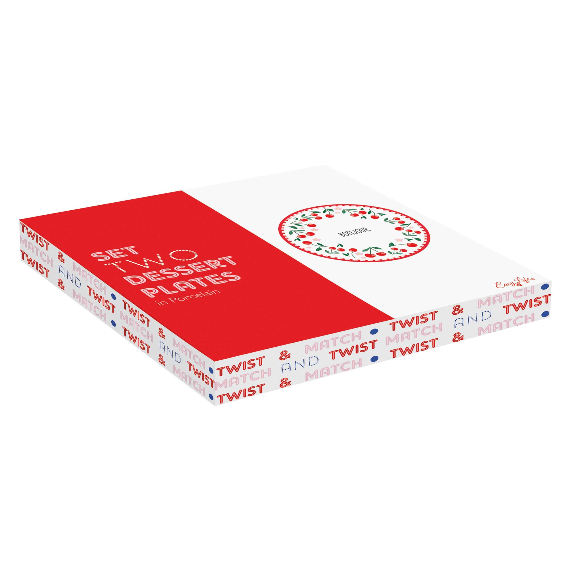Set 2 farfurii pentru desert, rosu, 20 cm, Twist & Match - COOKSHOP SPECIALS