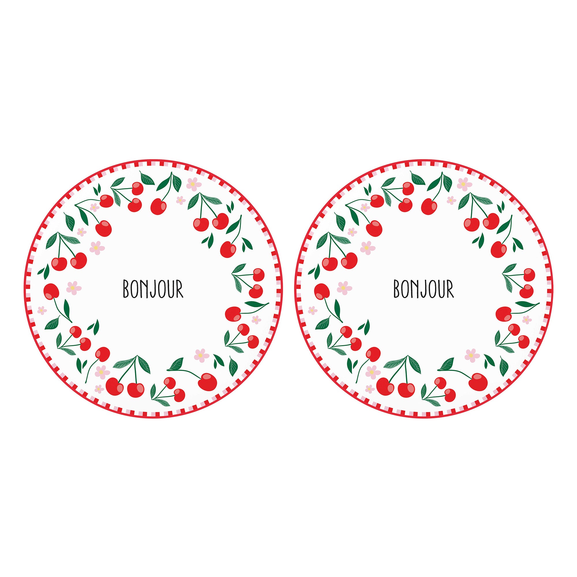 Set 2 farfurii pentru desert, rosu, 20 cm, Twist & Match - COOKSHOP SPECIALS