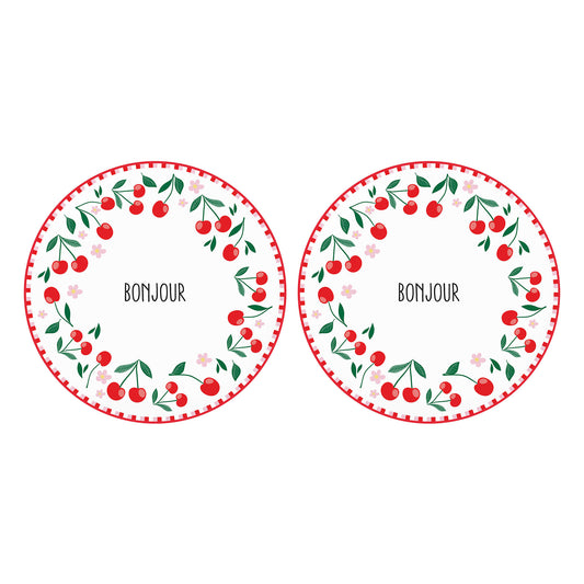 Set 2 farfurii pentru desert, rosu, 20 cm, Twist & Match - COOKSHOP SPECIALS