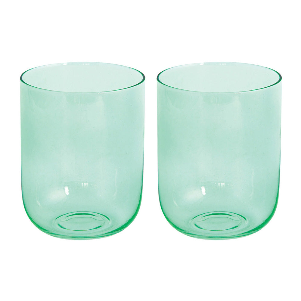 Set 2 pahare pentru apa, verde, 390 ml, Rainbow - COOKSHOP SPECIALS
