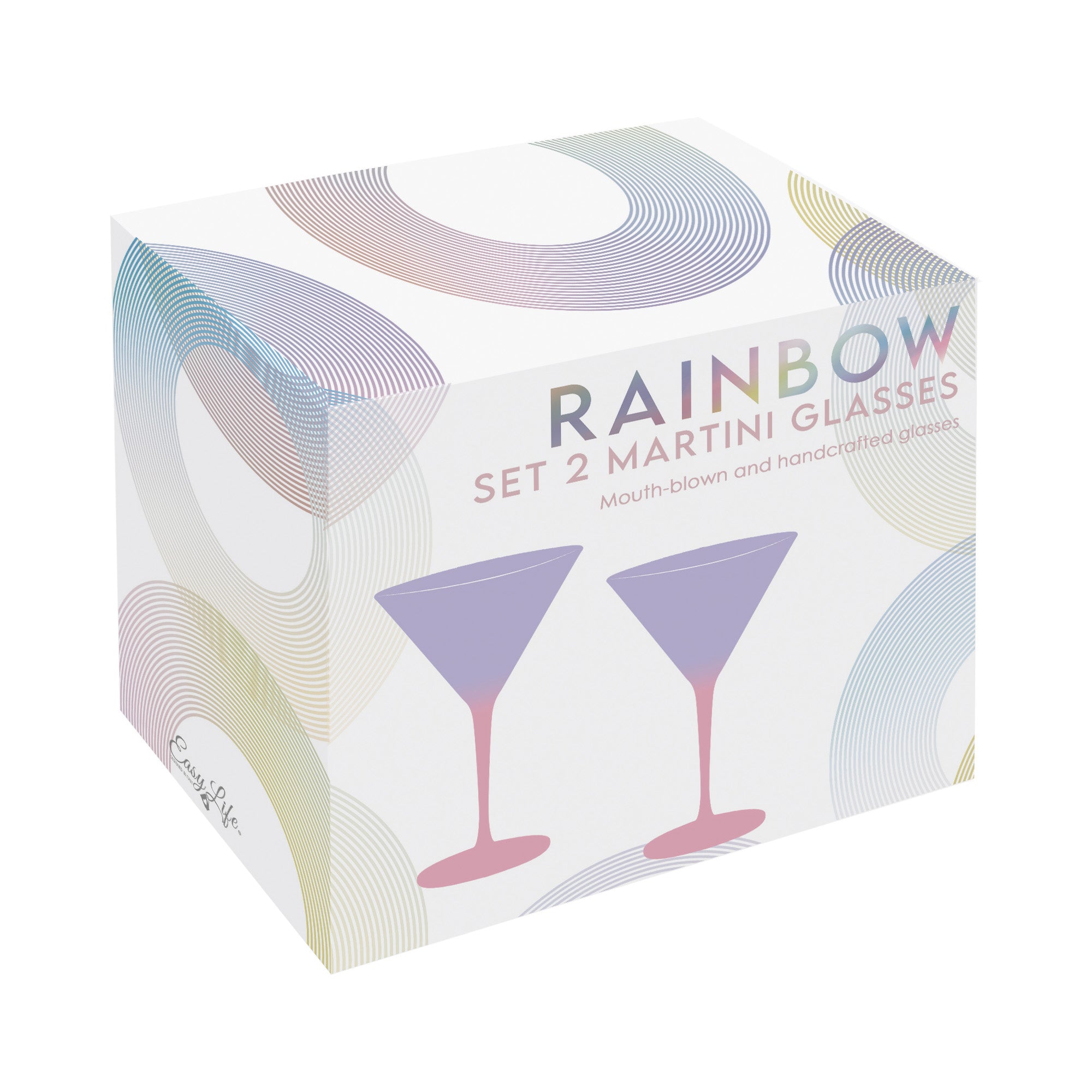 Set 2 pahare pentru Martini, mov, 270 ml, Rainbow - COOKSHOP SPECIALS