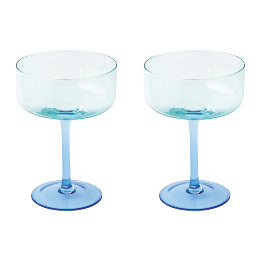 Set 2 pahare pentru sampanie, albastru, 300 ml, Rainbow - COOKSHOP SPECIALS