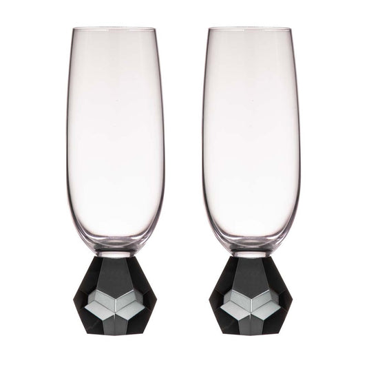 Set 2 pahare pentru sampanie, Zhara Onyx - COOKSHOP SPECIALS