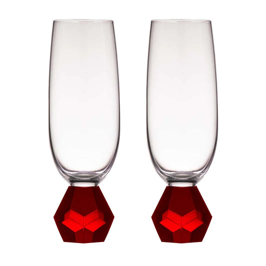Set 2 pahare pentru sampanie, Zhara Ruby - COOKSHOP SPECIALS