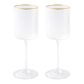 Set 2 pahare pentru vin, 300 ml, Gold - COOKSHOP SPECIALS