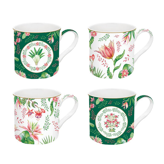 Set 4 cani din portelan, 300 ml, Botanic Chic - SIMONA'S COOKSHOP