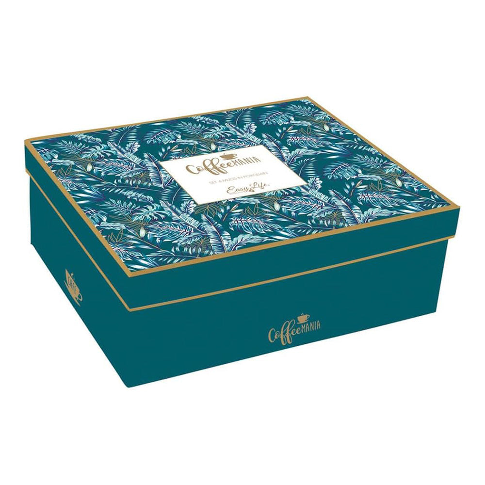 Set 4 cani din portelan, 300 ml, Jungle - COOKSHOP SPECIALS