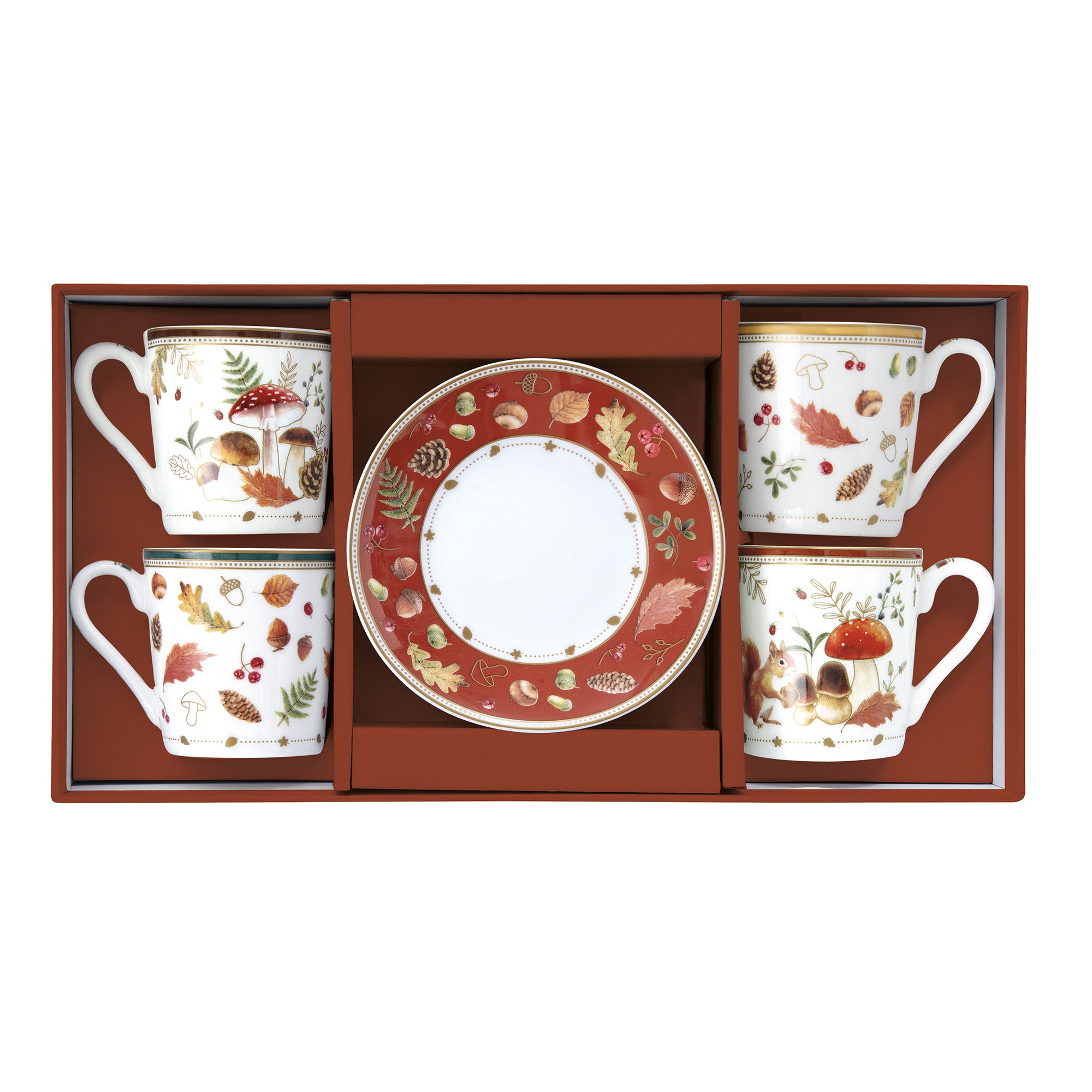 Set 4 cesti pentru espresso si fafurii, 100 ml, Forest Breeze - SIMONA'S COOKSHOP - Image 1