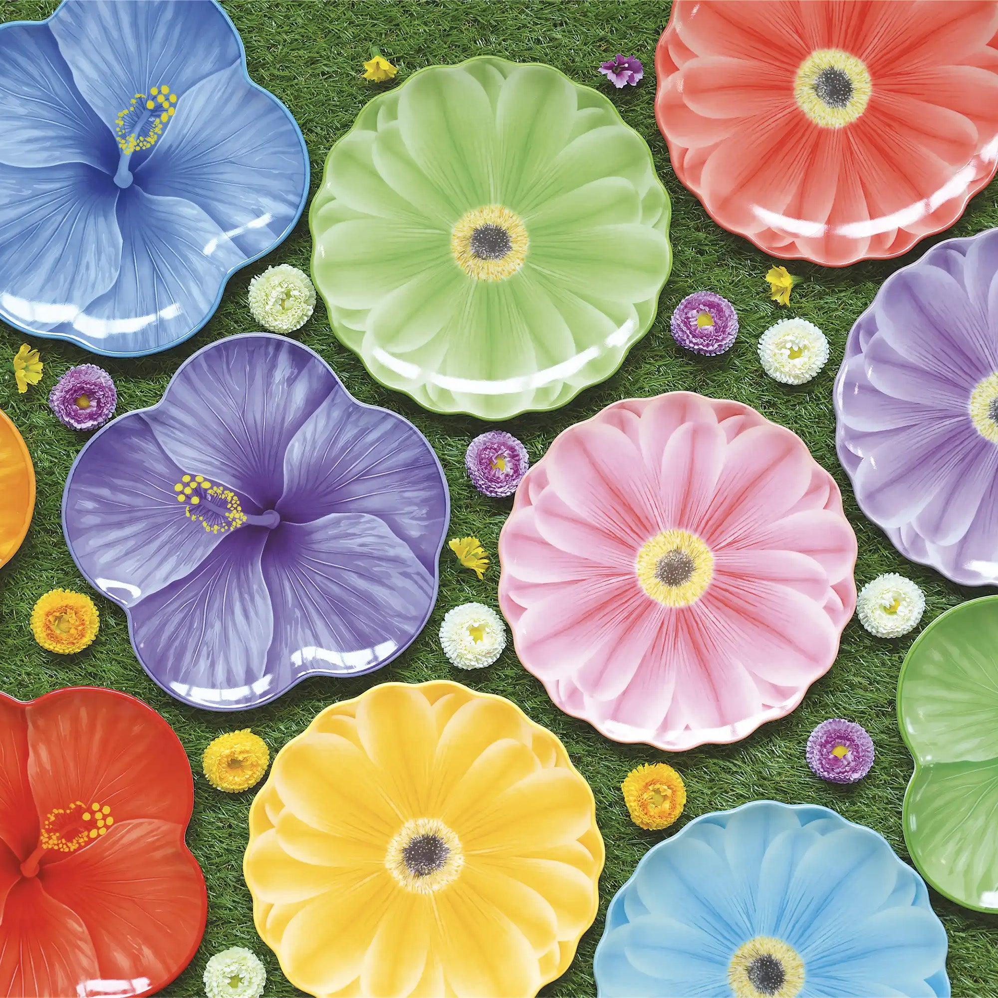 Set 4 farfurii decorative, 21 cm, Bouquet - COOKSHOP SPECIALS