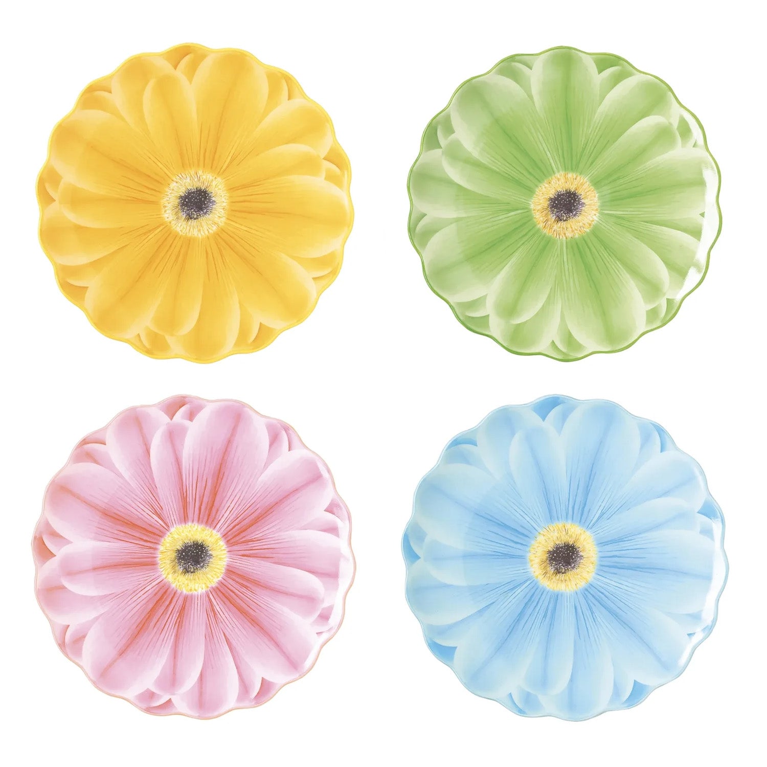 Set 4 farfurii decorative, 21 cm, Bouquet - COOKSHOP SPECIALS