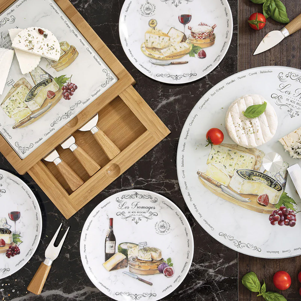 Set 4 farfurii din portelan, 19 cm, Les Fromages - COOKSHOP SPECIALS