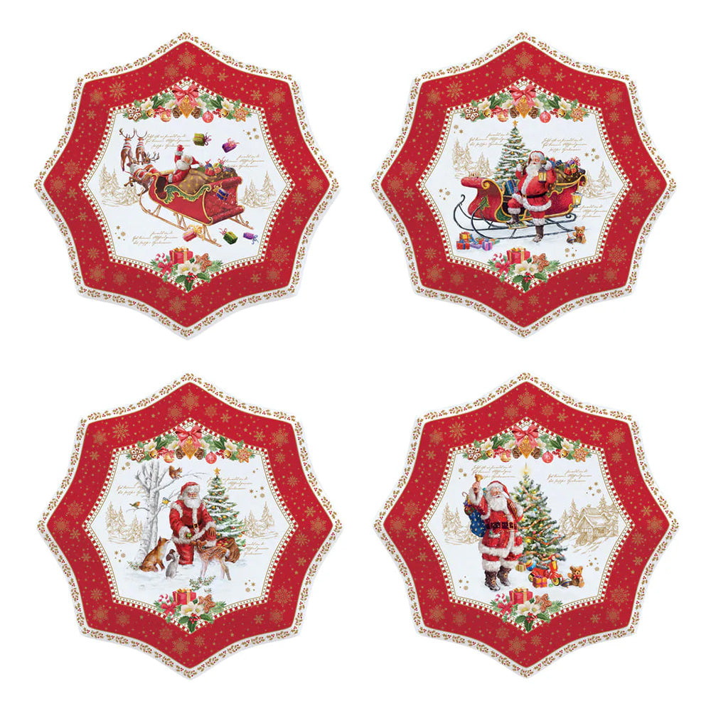 Set 4 farfurii pentru desert, 16 cm, Christmas Memories - COOKSHOP SPECIALS