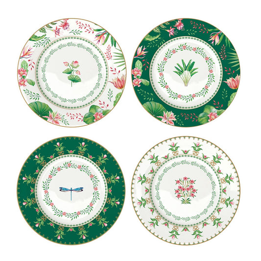Set 4 farfurii pentru desert, 19 cm, Botanic Chic - SIMONA'S COOKSHOP
