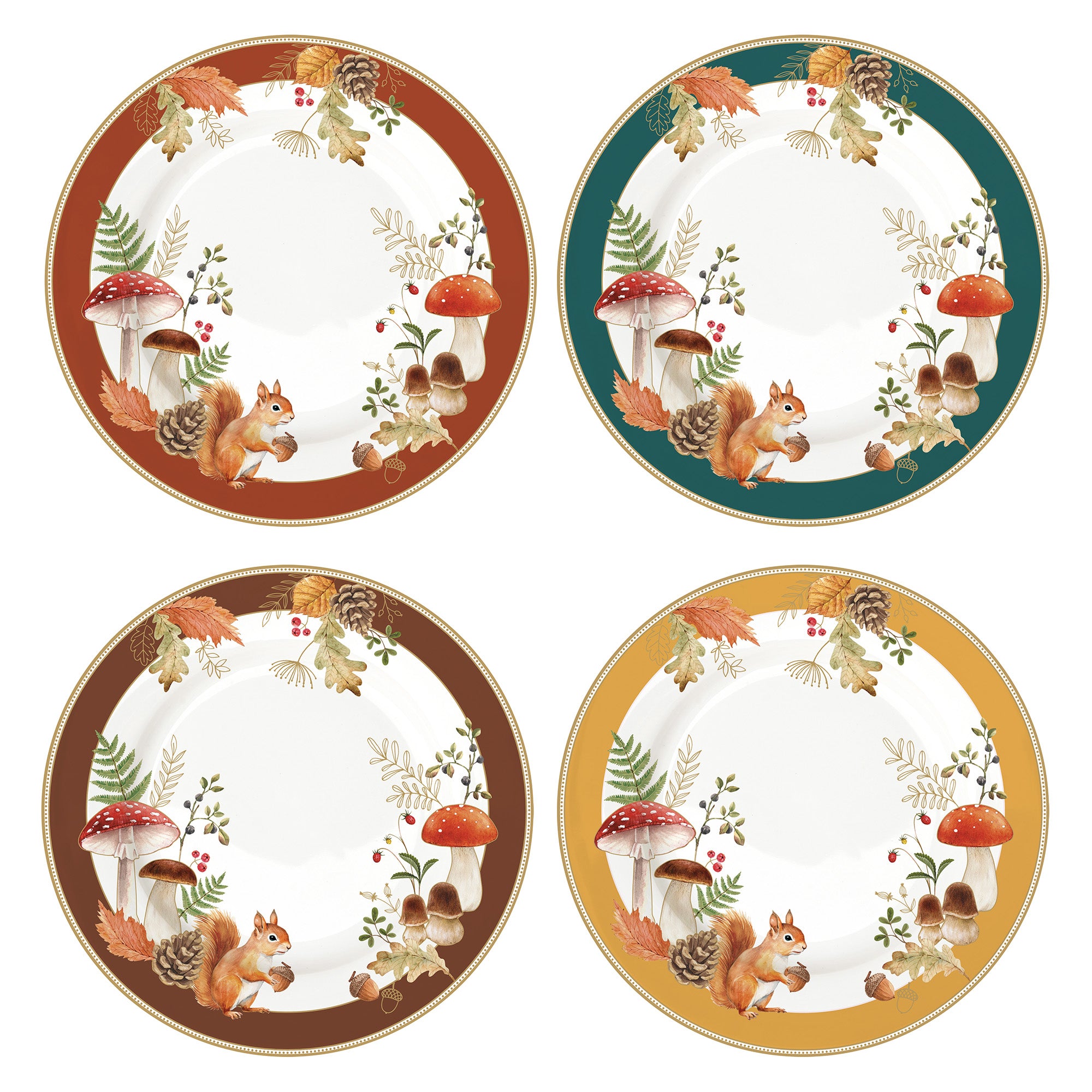 Set 4 farfurii pentru desert, 19 cm, Forest Breeze - COOKSHOP SPECIALS