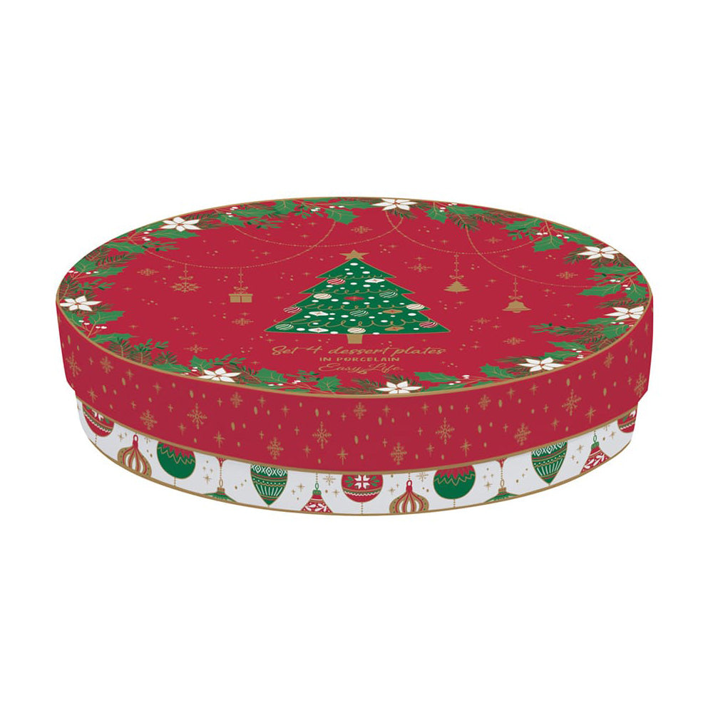 Set 4 farfurii pentru desert, 19 cm, Jingle Bells - COOKSHOP SPECIALS