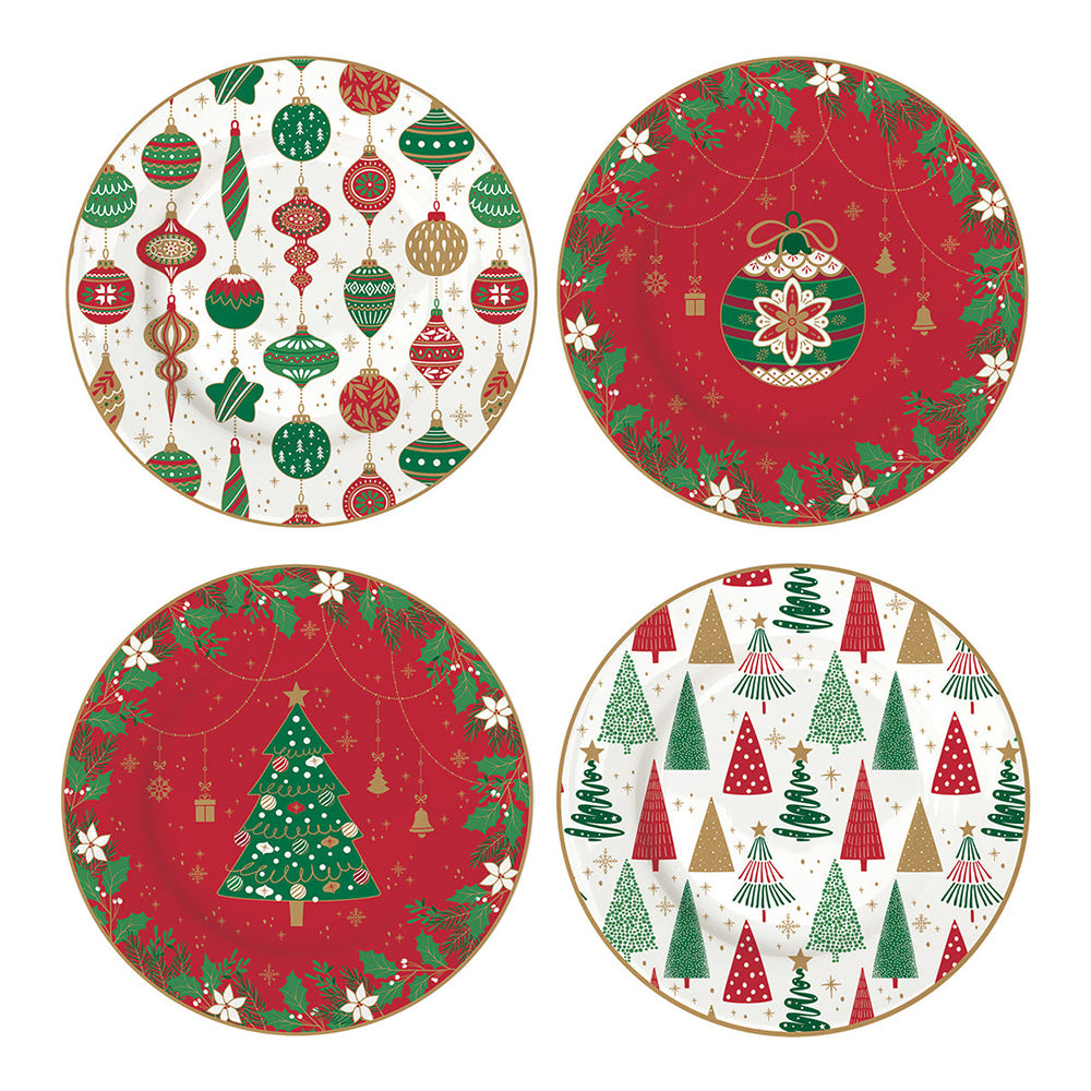 Set 4 farfurii pentru desert, 19 cm, Jingle Bells - COOKSHOP SPECIALS