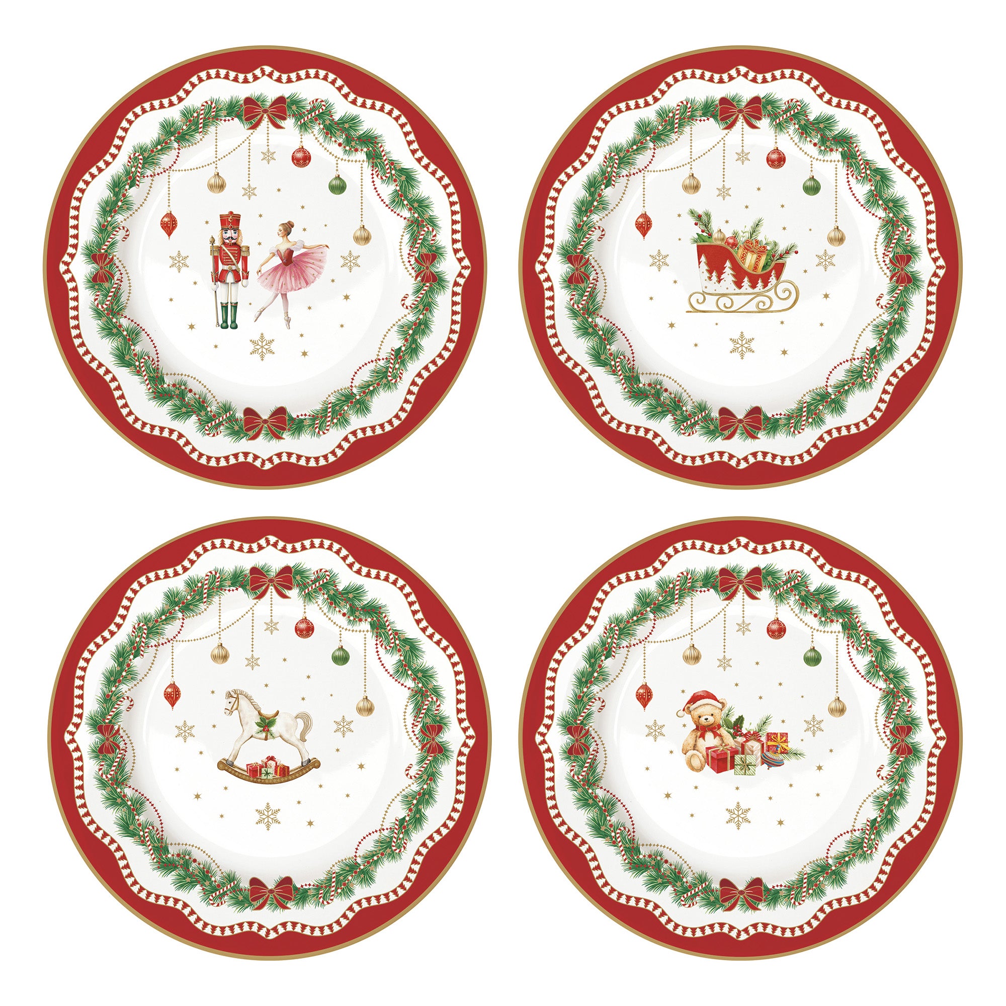 Set 4 farfurii pentru desert, 19 cm, Magie Noel - COOKSHOP SPECIALS
