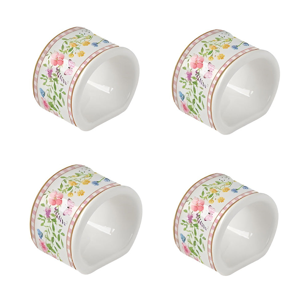 Set 4 inele pentru servet din portelan, 4.5 cm, Happy Easter - COOKSHOP SPECIALS
