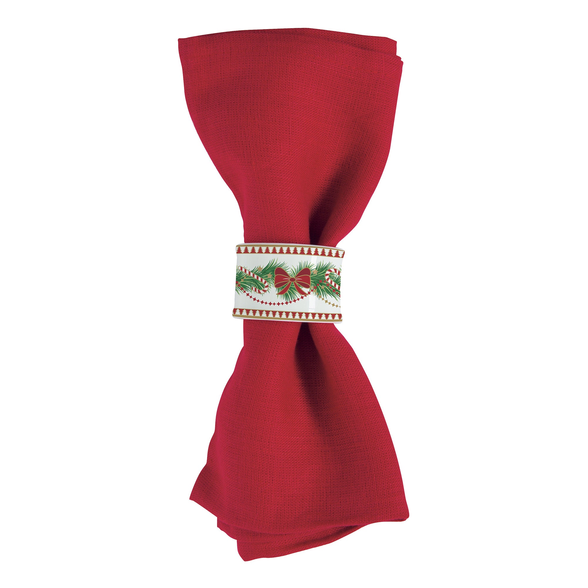 Set 4 inele pentru servet din portelan, 4.5 cm, Magie de Noel - SIMONA'S COOKSHOP - Image 1