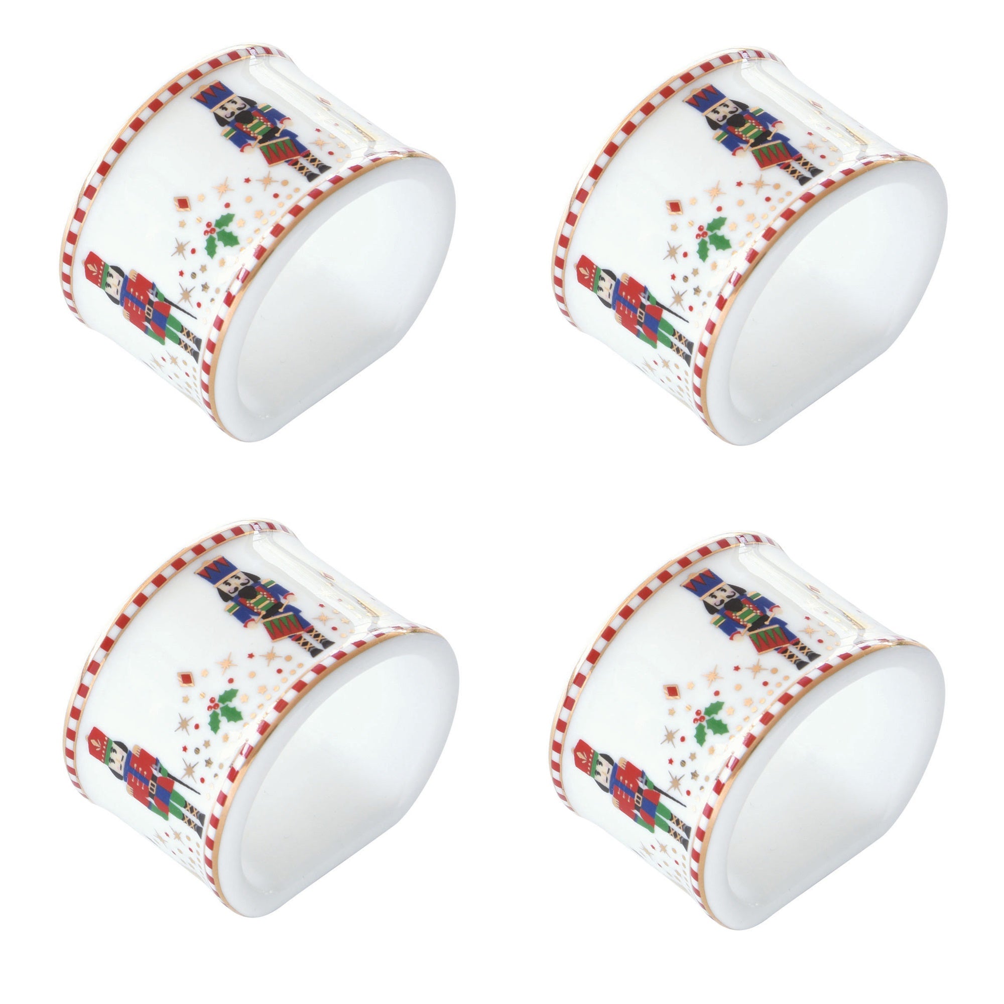 Set 4 inele pentru servet din portelan, 4.5 cm, Nutcracker - COOKSHOP SPECIALS